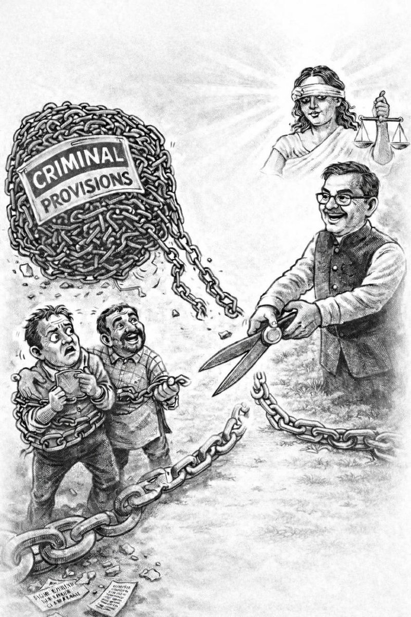 rashtramspl's tweet image. In this edition of संदृष्टि – Rashtram’s View on Contemporary Affairs, we examine the implications of the Jan Vishwas (Amendment of Provisions) Bill 2026 and what it signals for India’s regulatory future.

#JanVishwasBill #EaseOfLiving #GovernanceReform #ViksitBharat