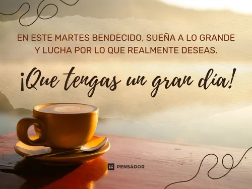 El martes es ese lunes disfrazado que ya se tomó su segundo café. ¡A darle!. Recuerda: En martes también se puede ser feliz. Solo hace falta buena música y cero dramas.
youtube.com/shorts/wVvEDOp…
