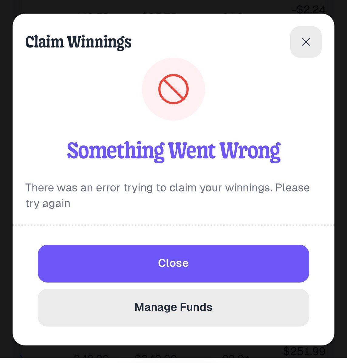 RealSerJerry's tweet photo. @predictdotfun @justinsuntron @worldlibertyfi Hey @predictdotfun can’t claim winnings, sent details down in DMs https://t.co/l5cwIj4dvx