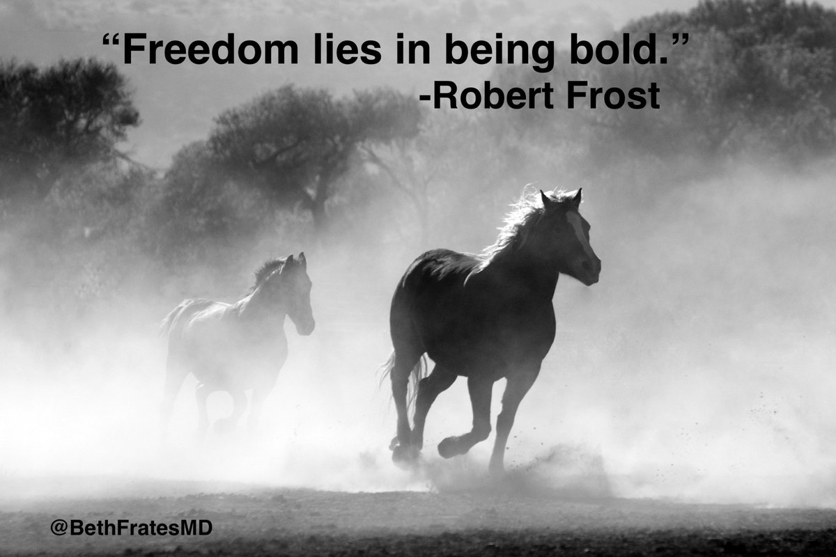 BethFratesMD's tweet image. "Freedom lies in being bold." Robert Frost

#quote #TuesdayThoughts