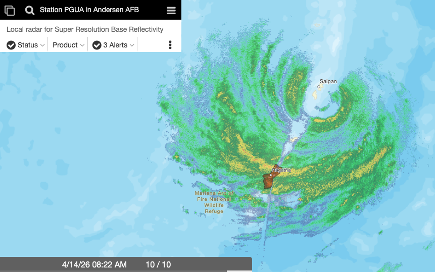 jnmet's tweet photo. Super Typhoon #Sinlaku is making landfall on the eastern shores of #Tinian and #Saipan. Saipan has reported wind gusts to 209 km/h (130 mph). https://t.co/MGEonki1LX