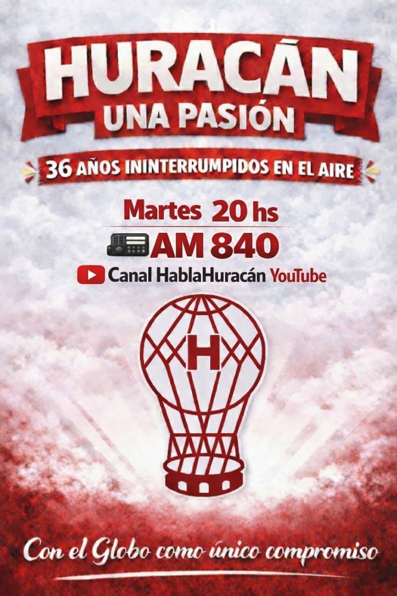 🔴 𝐇𝐔𝐑𝐀𝐂𝐀𝐍 𝐔𝐍𝐀 𝐏𝐀𝐒𝐈𝐎𝐍 🔴

Martes 20H en AM 840 📻🎙
+ 𝐂𝐚𝐧𝐚𝐥 𝐇𝐚𝐛𝐥𝐚 𝐇𝐮𝐫𝐚𝐜𝐚́𝐧 YouTube

Info, Notas, Opinión y Toda La Actualidad Del Globo

36 años ininterrumpidos en el aire, con el Globo como único compromiso🎈