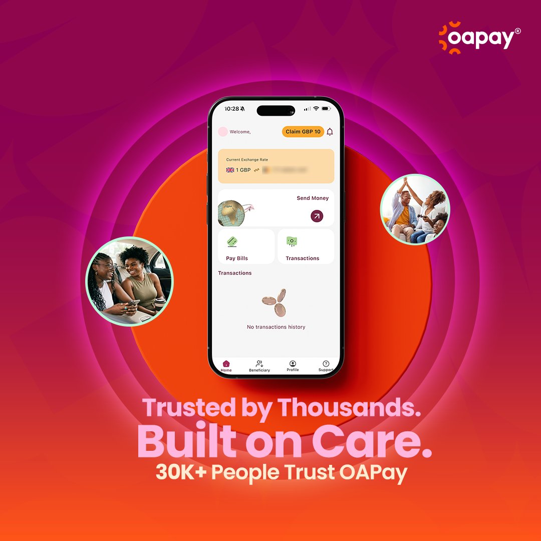 oapayco's tweet image. From everyday needs to life-changing moments, every transfer matters. 🌍

30,000+ people trust OAPay ❤️
680,000+ transfers and counting 🔢

#MoneyTransfer #Remittance #Fintech #GlobalPayments #OAPay #SendWithOAPay