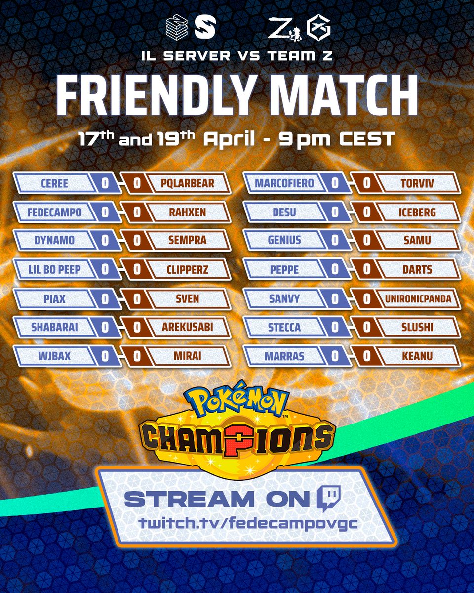 IlServerVGC's tweet photo. 🗣️Video Game masters, your pairings are now online, gl hf to all ⚡️ https://t.co/H3rBgxA50w
