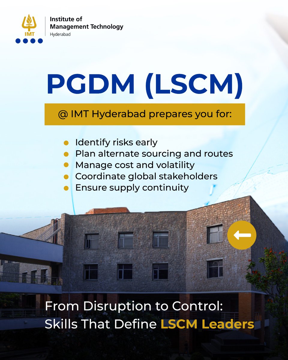 imthyd's tweet image. Hormuz powers global trade. 20.3M barrels/day, 25% oil flows. Disruptions ripple worldwide. IMT Hyderabad PGDM LSCM builds resilient leaders.

#SupplyChainManagement #GlobalTrade #LogisticsIndustry #EnergyMarkets #Geopolitics