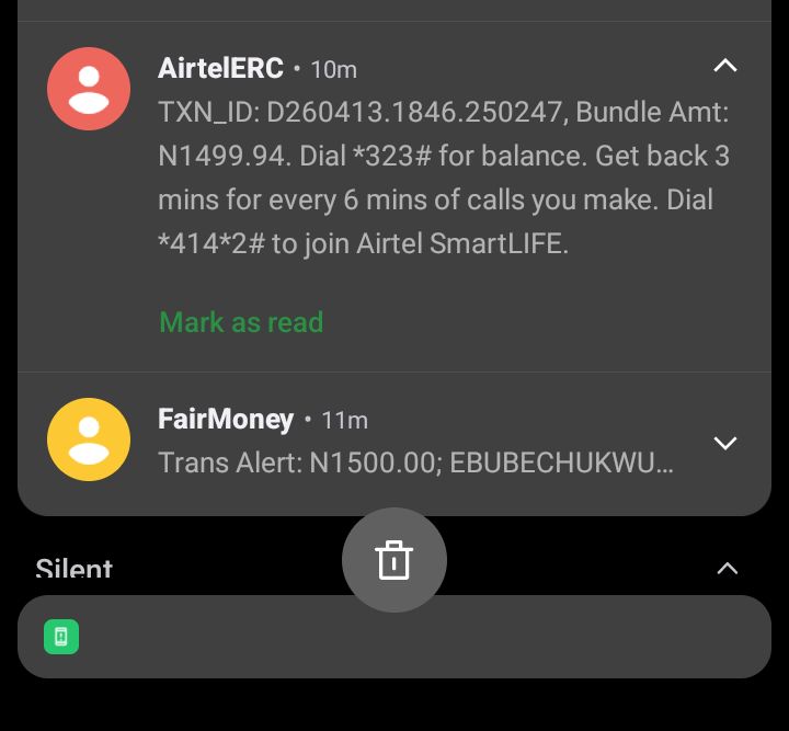 Ebubechukw46399's tweet photo. @fairmoney_ng I made a subscription 1500 on Airtel 30days 15minutes. But, I did not see it in my data balance. https://t.co/zvkbNZx7wU