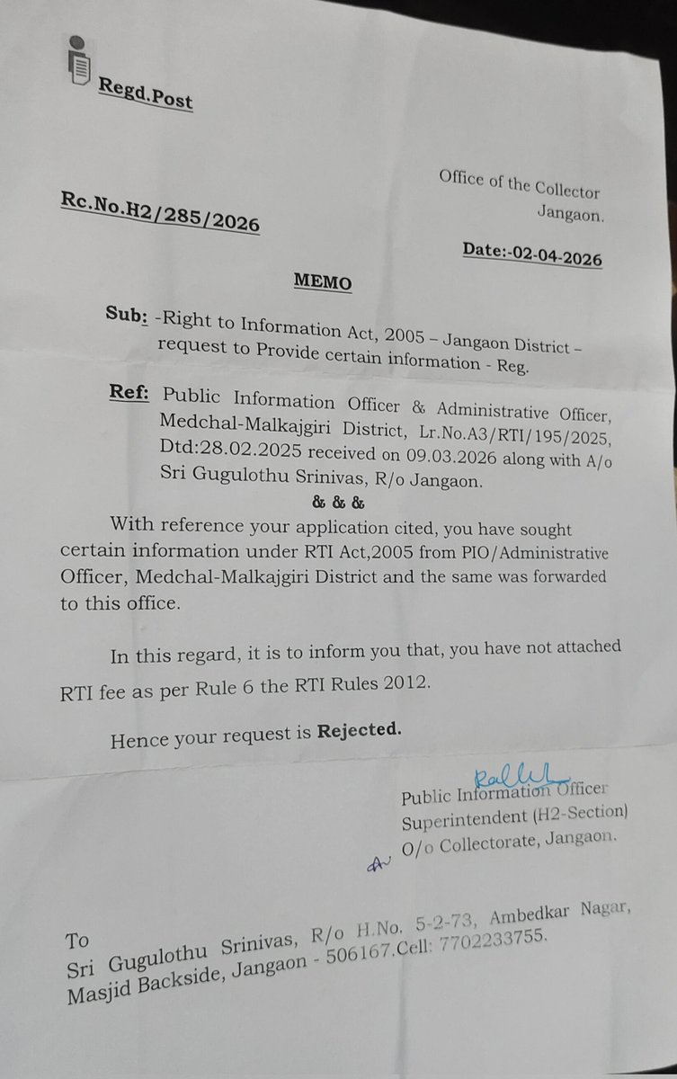 Gugulothu Srinivas Advocate tweet media