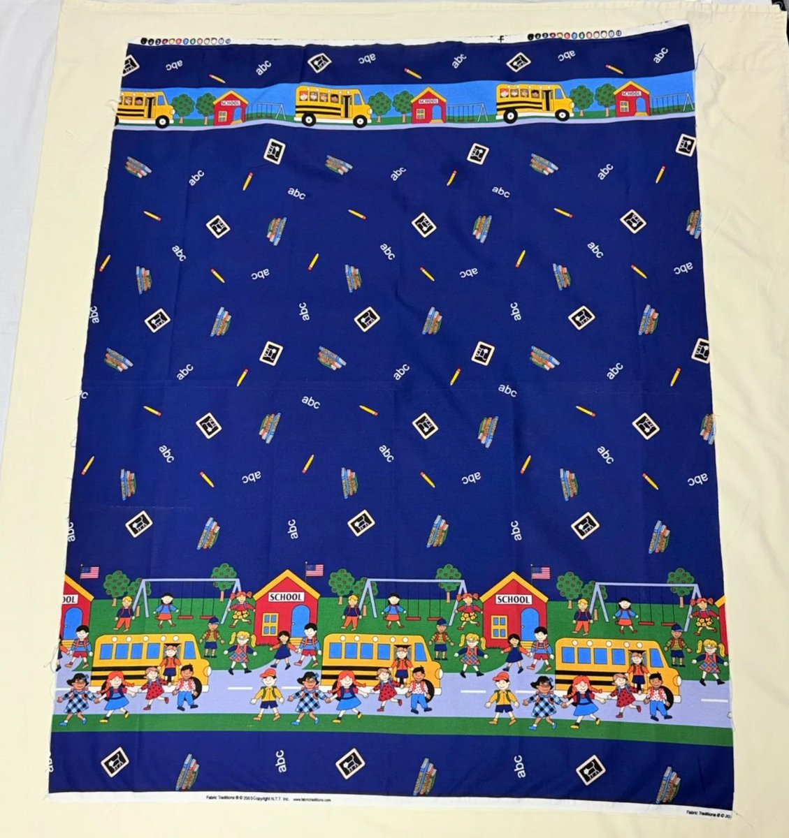 RusticTrove's tweet image. Check out Vtg 2003 Fabric Traditions School Classroom Cotton Quilting Fabric 20.5" x 45" ebay.us/m/uKNhNx #eBay via @eBay #school #teachers #teaching #backtoschool #classroom #vintage #sewing #fabric #crafts #90s
