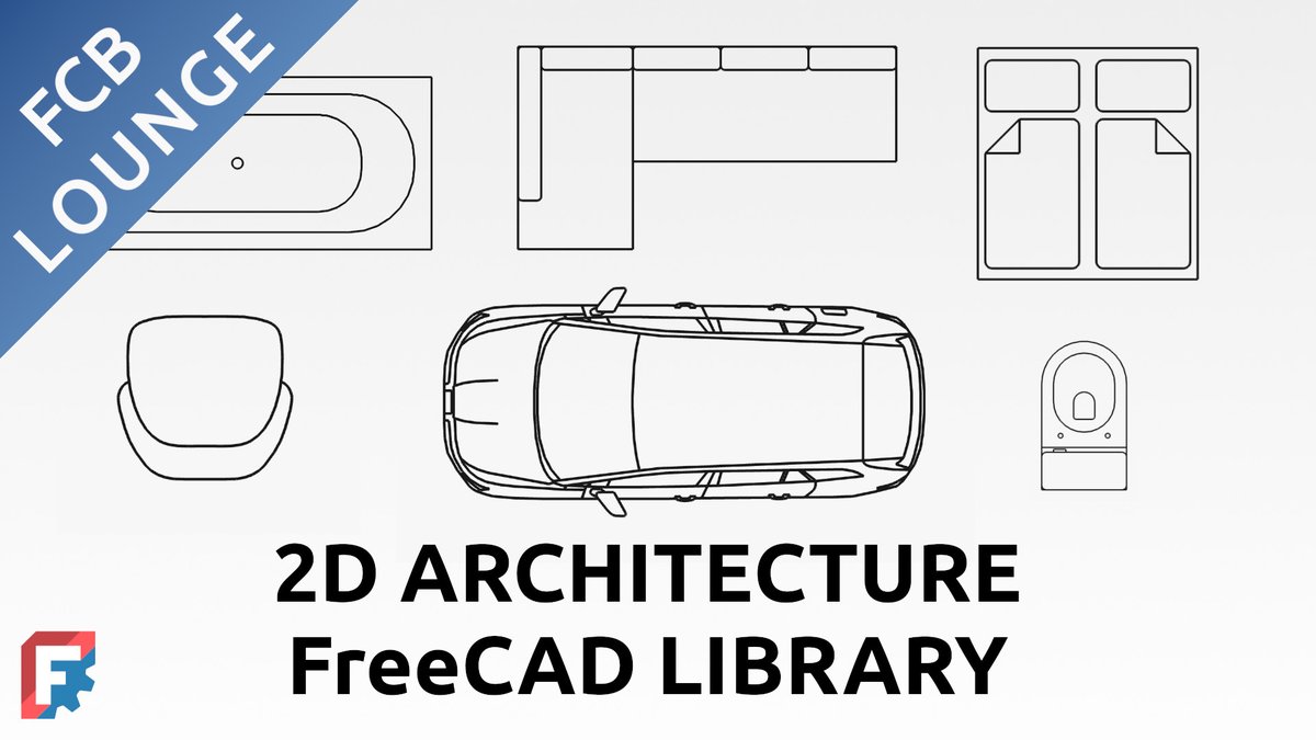 semhustej's tweet image. #FCBLounge 2D Architecture Objects Library for #FreeCAD is a free library of AEC objects, which can be used in 2D drafting projects and also 3D #BIM projects.

Watch the overview video: youtu.be/cb1xIr5qpj8

The library is available for download: ko-fi.com/s/bbdfeaf26a