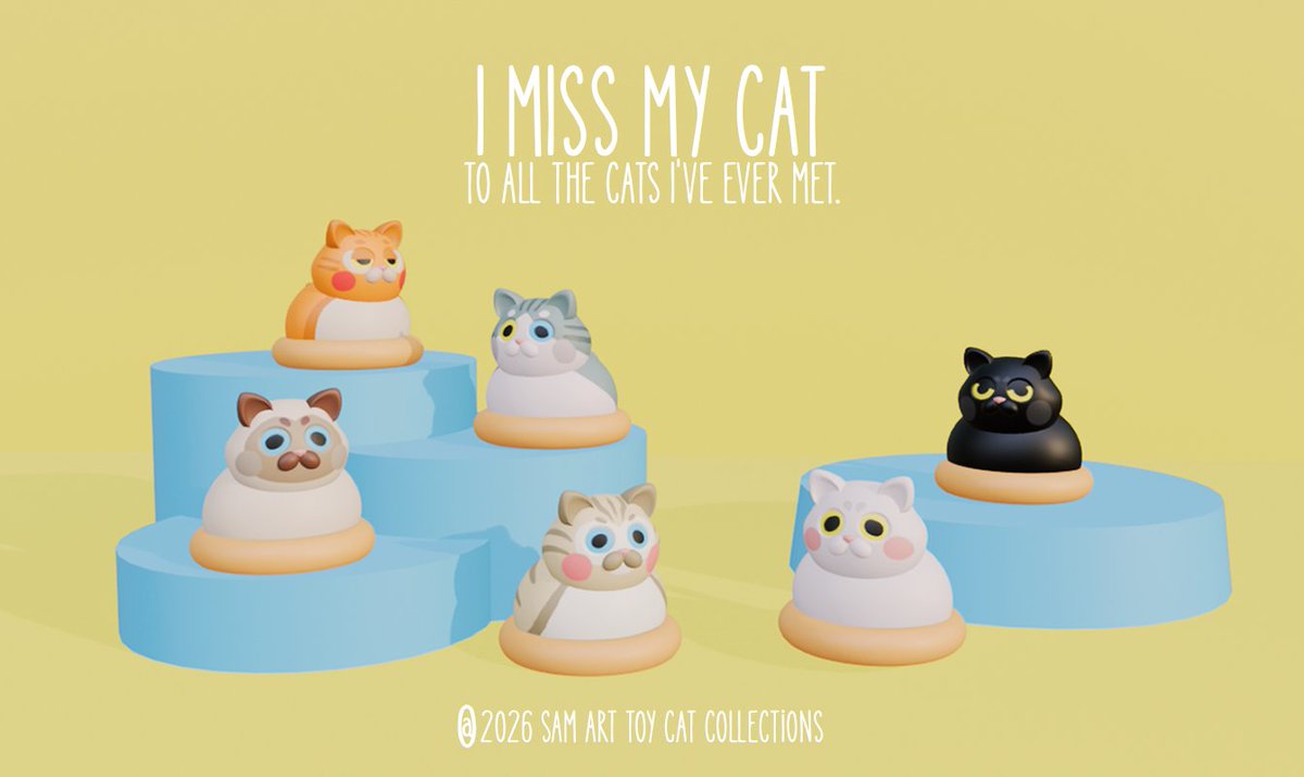 SammyOverSmile's tweet image. CAT 

#ArtToy #DesignerToy #ToyArt #ArtToyThailand #CatArt #CatLover #CuteArt #KawaiiArt #CharacterDesign #3DArt #CatToy #CollectibleToy #IMissMyCat #PetMemories #SoftAesthetic #ทาสแมว #อาร์ตทอย #แมวน่ารัก