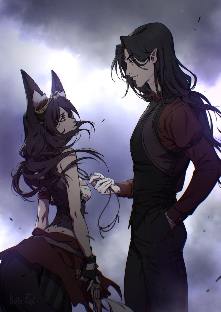 Kate__Fox's tweet image. Two straight lines…

"I know how this will end. I know what we are to each other.
And yet I stay here — at an intersection that was never meant to be..."

#art #OC #clipstudiopaint