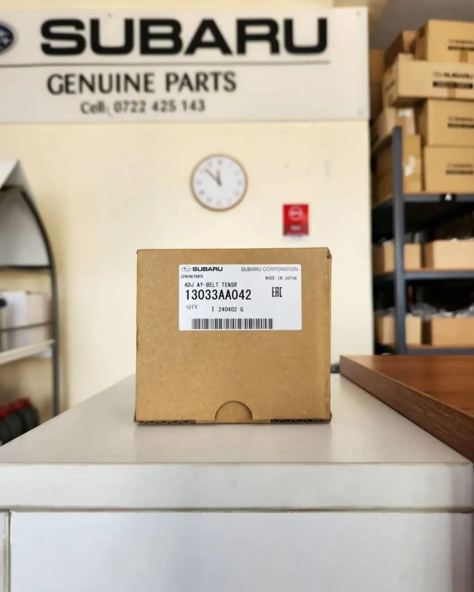 Subaru_Genuine's tweet photo. ADJUSTER ASSEMBLY - BELT TENSIONER | Part Number: 13033AA042

~ Your Price: ksh 13,800
~ Retail Price: Ksh 14,000
~ You Save: Ksh 200

+ HQ Office | Nairobi Kenya
📌 Lunga Lunga Square - Off Lunga Lunga RD (Nakumatt Lunga Lunga, 2nd FLR Shop 235/236)
☎️ 0733 785 507 https://t.co/Ua5YwFFGXQ