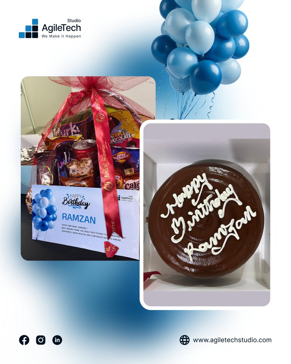 agiletechstudio's tweet photo. Happy Birthday Ramzan 🎉

#birthdaycake #office #officelife #team #birthdayboy https://t.co/RX4pSQ23UX