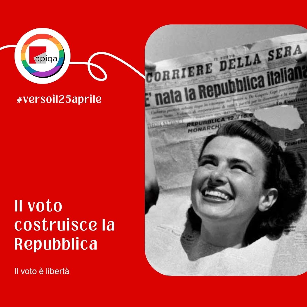 ApiqaCgil's tweet photo. Il voto è libertà.
La #democrazia vive nella partecipazione.
Il diritto di voto è una conquista che nasce dalla #Liberazione.
Difenderlo significa difendere la #Repubblica.
Dal voto nasce la Repubblica.
#versoil25aprile #apiqa https://t.co/VVT9ZgB337