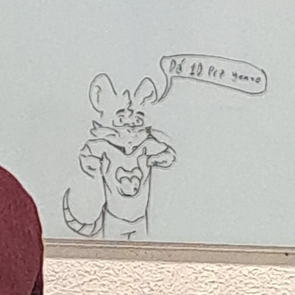 ST__ends's tweet photo. Pessoal da minha sala acha que minha fursona é tipo um ratinho do Skinner e pediram pra eu fazer no quadro https://t.co/mzJt8P9Pju