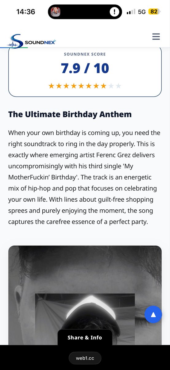 FerencGrz's tweet image. Damn some articles do wrote about me and about my new song “My MotherFukin’ Birthday “ 🎉 u can find the article link below here and check out what they thought about the song! Check out the song everywhere link in my BIO🚀

#articels #singer #XMusic #news