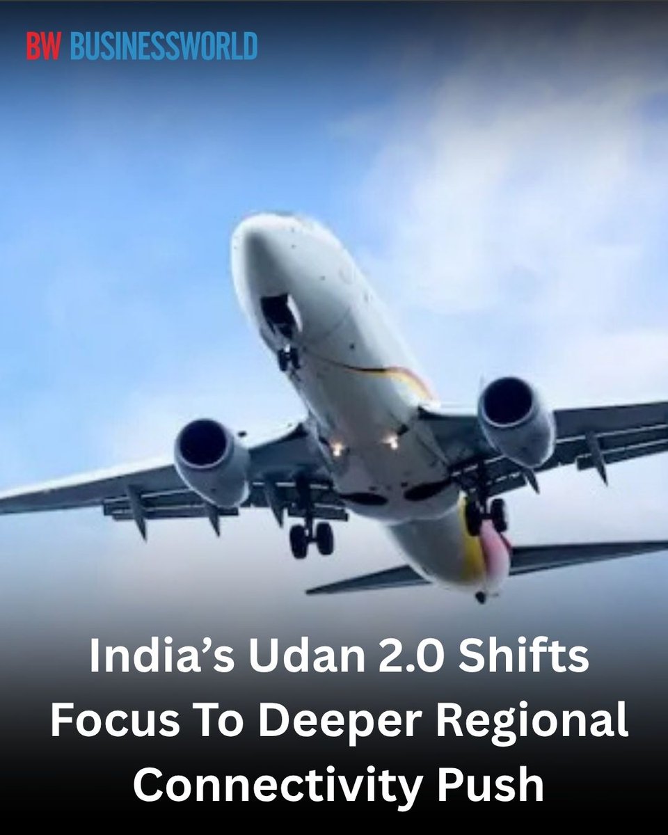 BWBusinessworld's tweet image. India expands regional aviation with infrastructure-led Udan 2.0 programme.

Read more: businessworld.in/article/india-…

@anuragbatrayo | @NFWarsia | Tanvie Ahuja

#IndianAviation #UdanScheme #RegionalConnectivity #Infrastructure #Crisil