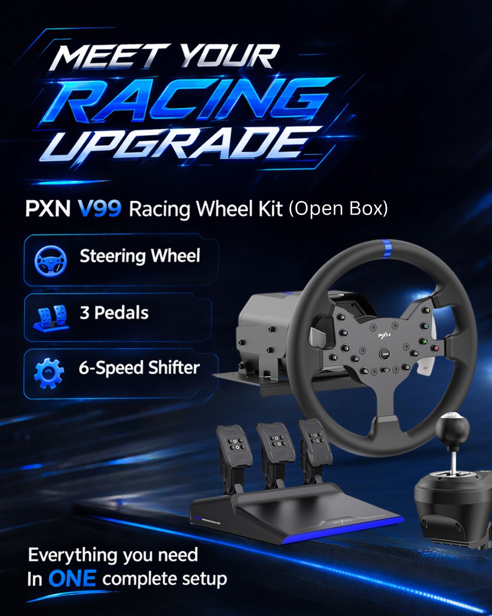 hgworld_in's tweet image. Stop paying ₹50,000 for racing setups 💸
Upgrade to real driving feel with PXN V99 🏁

Open Box ≠ Used ✅ Fresh. Verified. Ready.
⚠️ Limited stock—grab yours now!

Also available on Flipkart

#SimRacingIndia #GamingGear #RacingSetup #GamersOfIndia #PXN