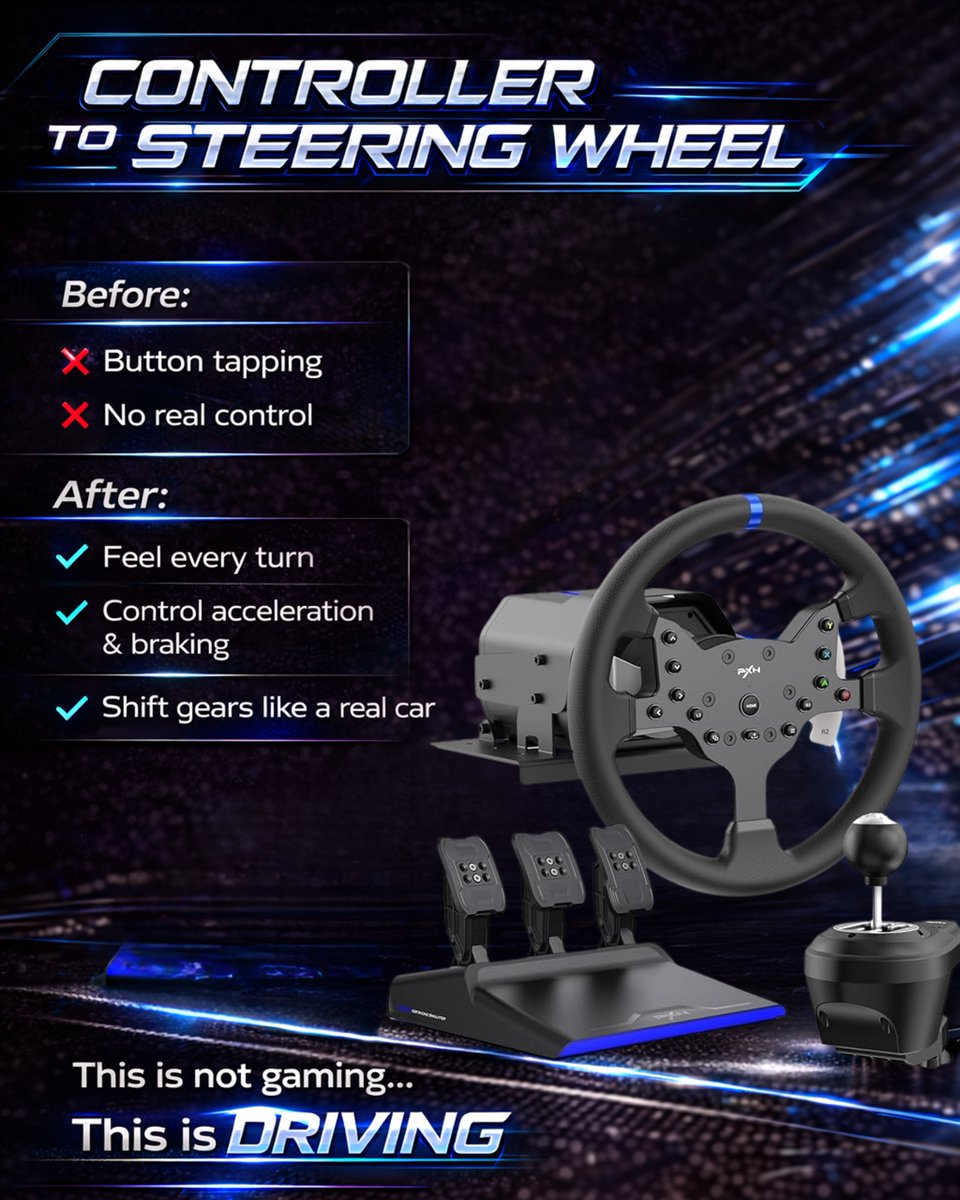 hgworld_in's tweet image. Stop paying ₹50,000 for racing setups 💸
Upgrade to real driving feel with PXN V99 🏁

Open Box ≠ Used ✅ Fresh. Verified. Ready.
⚠️ Limited stock—grab yours now!

Also available on Flipkart

#SimRacingIndia #GamingGear #RacingSetup #GamersOfIndia #PXN