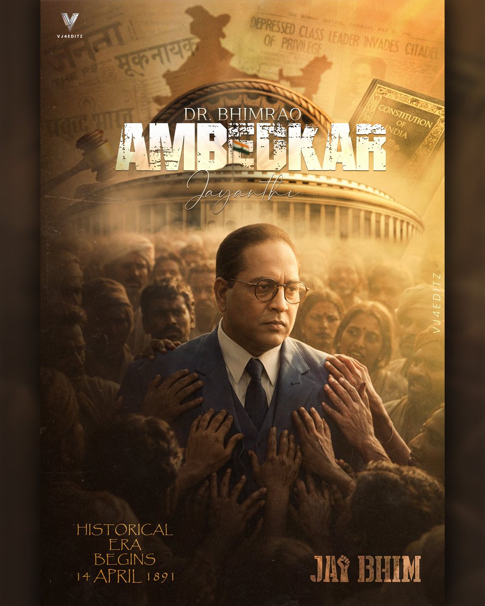 Vj4editz's tweet photo. A voice that awakened millions.
A mind that rewrote destiny.
Not just a leader… a revolution.
Jai Bhim ✊
#AmbedkarJayanti #JaiBhim #EqualityForAll https://t.co/egyUKa3ZFk