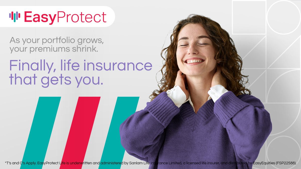 EasyEquities's tweet photo. #EasyProtect allows you to ๐ฑ๐ฒ๐ฐ๐ฟ๐ฒ๐ฎ๐๐ฒ your cover based on the ๐ด๐ฟ๐ผ๐๐๐ต of your investments; sweeping the difference into your #EasyEquities account to invest with.
๐จโโ๏ธ No medical checks
โ Get a quote in minutes
๐ฑ Fully digital
Thatโs #EasyProtect.
https://t.co/NJHTm9g7JK | #EasyEquities