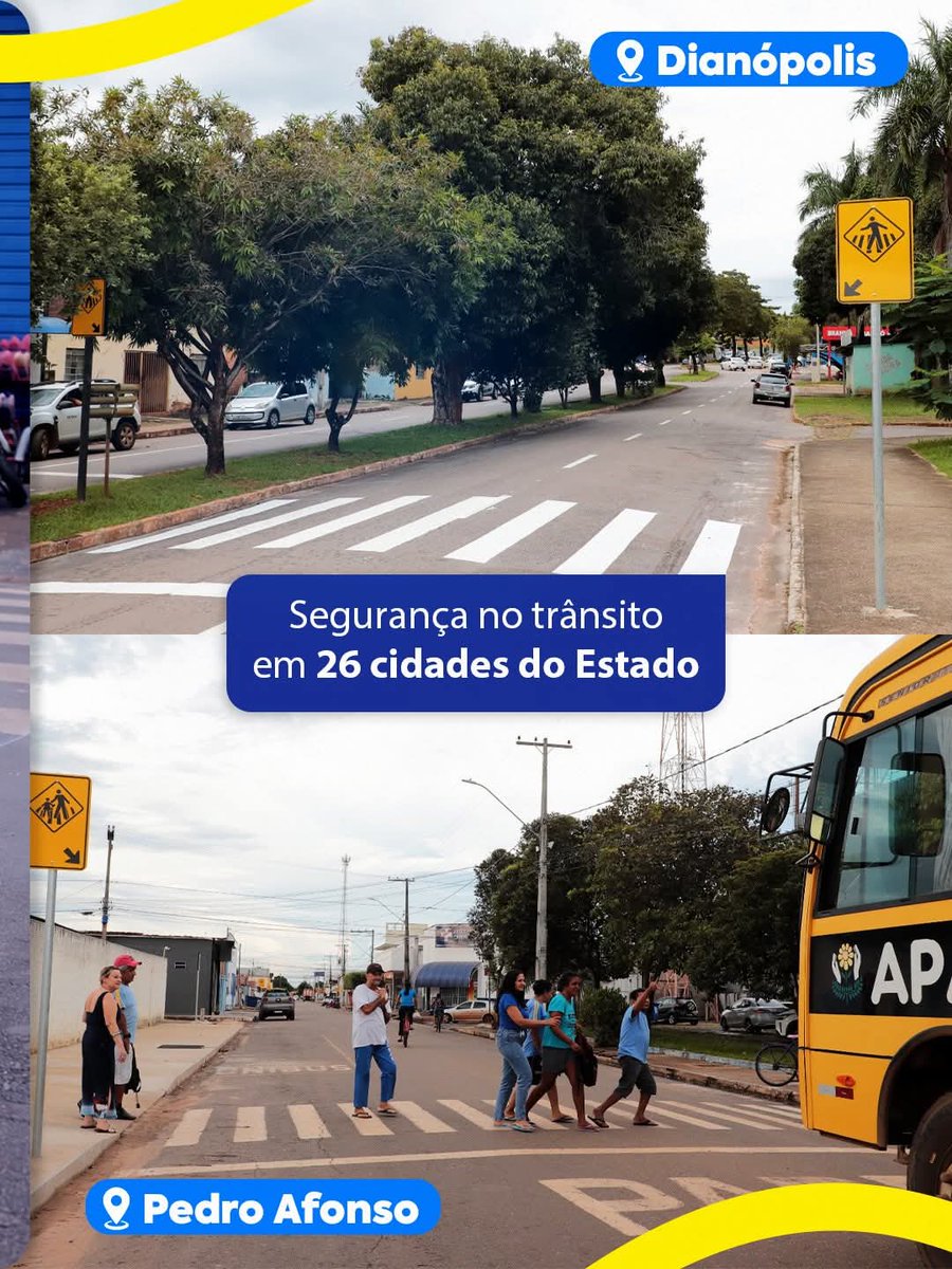 governoTO's tweet photo. 🚧 Mais segurança e organização no trânsito!

O Governo do Tocantins, por meio do @DetranTO, já alcançou 83% de execução da primeira fase do projeto de sinalização viária em municípios do interior do Estado. https://t.co/wPEh9gitOd