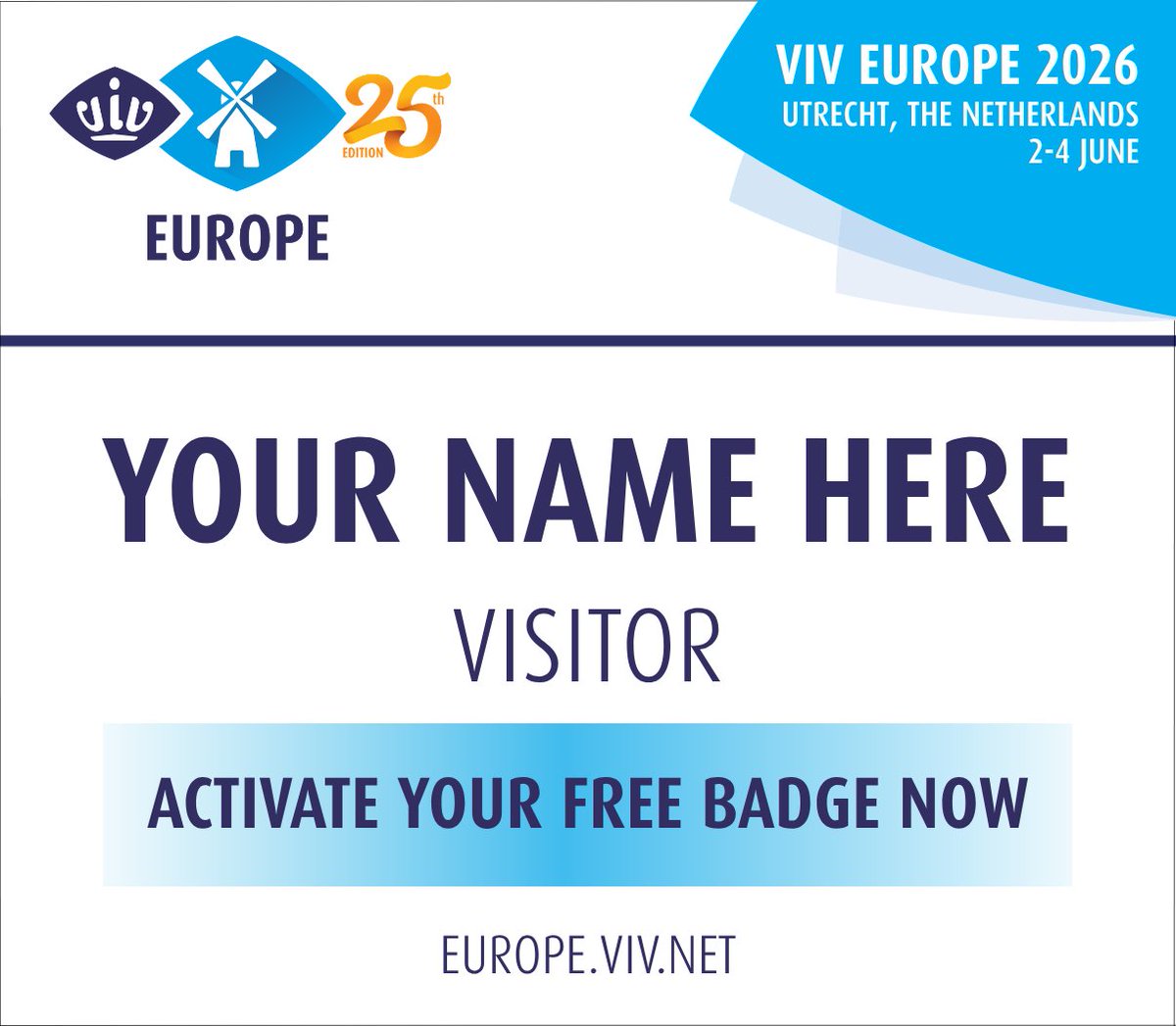 VIVworldwide's tweet photo. VIV Europe 2026 brings the entire animal feed-to-food supply chain under one roof! Every two years, the industry shows up. Will you?

📅 2–4 June 2026 | Jaarbeurs, Utrecht
👇 Register now and activate your free badge via https://t.co/goLJEAhxhn

#VIVworldwide #VNUagrifood https://t.co/waQr6rCWuH