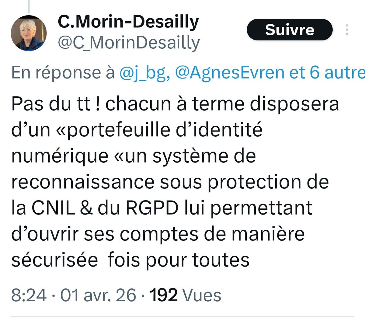 pbeyssac's tweet photo. Le fait que le contrôle parental ne soit pas jugé suffisant s'explique très simplement : l'intention in fine est de lier toute activité en ligne à une identité. La preuve d'âge n'en est que la première brique. La rapporteure pour le sénat, @C_MorinDesailly, l'a dit explicitement. https://t.co/8IBQ6yKDh7