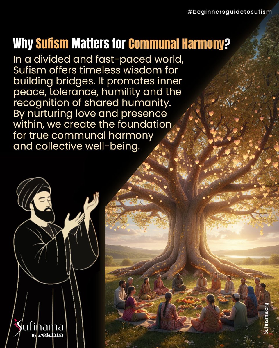 Soofinama's tweet image. In the heart’s gentle whisper, Sufism blooms like a rose in divine light. A beginner’s sacred path to dissolve ego, embrace love, and meet the Beloved within. Swipe and return home. One breath closer to the Divine.
#sufinama | #sufism | #sufi | #sufiguide | #lifeofsufi