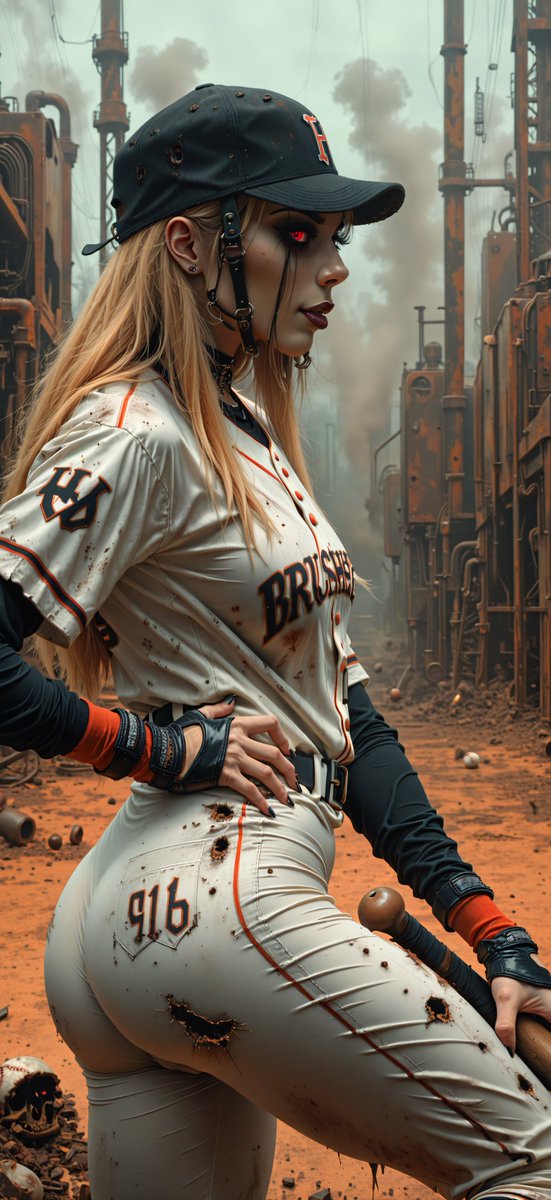 ScreenGirlsNet's tweet image. ⚾️ Now stepping onto your screen: 

Number 916… Designated Hitter, Raven Cross! 

#DesignatedHitter #GameOn #MLB #ScreenGirls #AIArt #Lockscreen #Baseball #DH