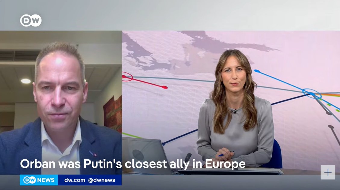 HdmoHub's tweet photo. A blow to Putin? What does the Hungarian election result mean for Russia?
In a recent DW News report about the Hungarian elections, @peterkreko, director of @Pol_Cap  commented:
“Despite the fact that it seemed for many years that Russian disinformation resonates well with the Hungarian public, right now, there was a clear obvious rejection and Orbán’s pro-Russian disinformation simply did not sell well in the public.”
📷 Watch the full discussion here: https://t.co/KmqhERsu3s