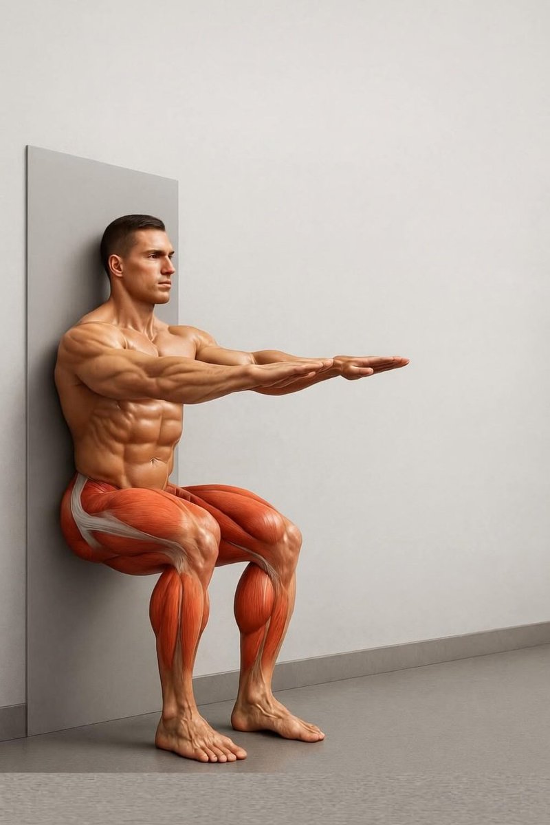 🚨 What happens if you do wall sits EVERY SINGLE DAY? 🦵

This isn’t just “feel the burn”…
It’s a 30-day transformation inside your muscles.

Here’s what actually happens 🧵