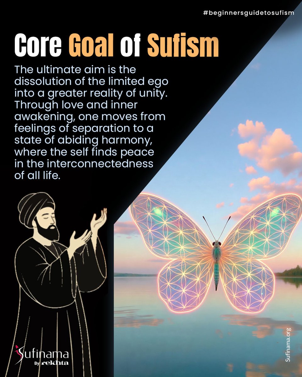 Soofinama's tweet image. In the heart’s gentle whisper, Sufism blooms like a rose in divine light. A beginner’s sacred path to dissolve ego, embrace love, and meet the Beloved within. Swipe and return home. One breath closer to the Divine.
#sufinama | #sufism | #sufi | #sufiguide | #lifeofsufi