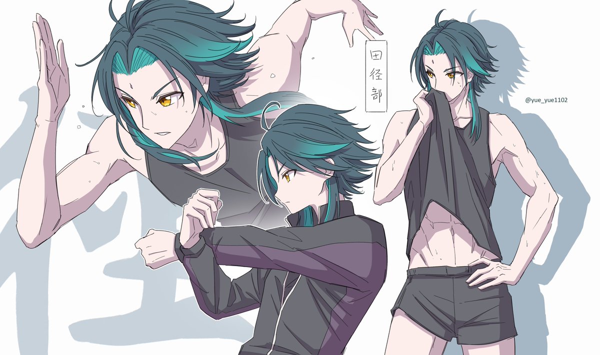 yue_yue1102's tweet photo. Sports Club au! ✨
It's very fun imagining how their skill will translate in a modern school setting https://t.co/CcN47ixI0L