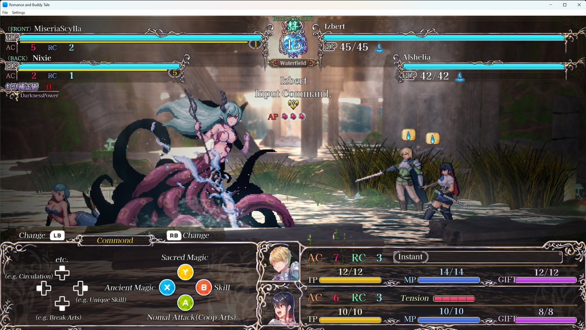 kazeno_'s tweet image. Icon help is available for two types of gamepads and keyboard!

ゲームパッド２種類とキーボードにアイコン対応してます。
#RomanceBuddyTale #Indiegame
#ロマンス・バディ・テール