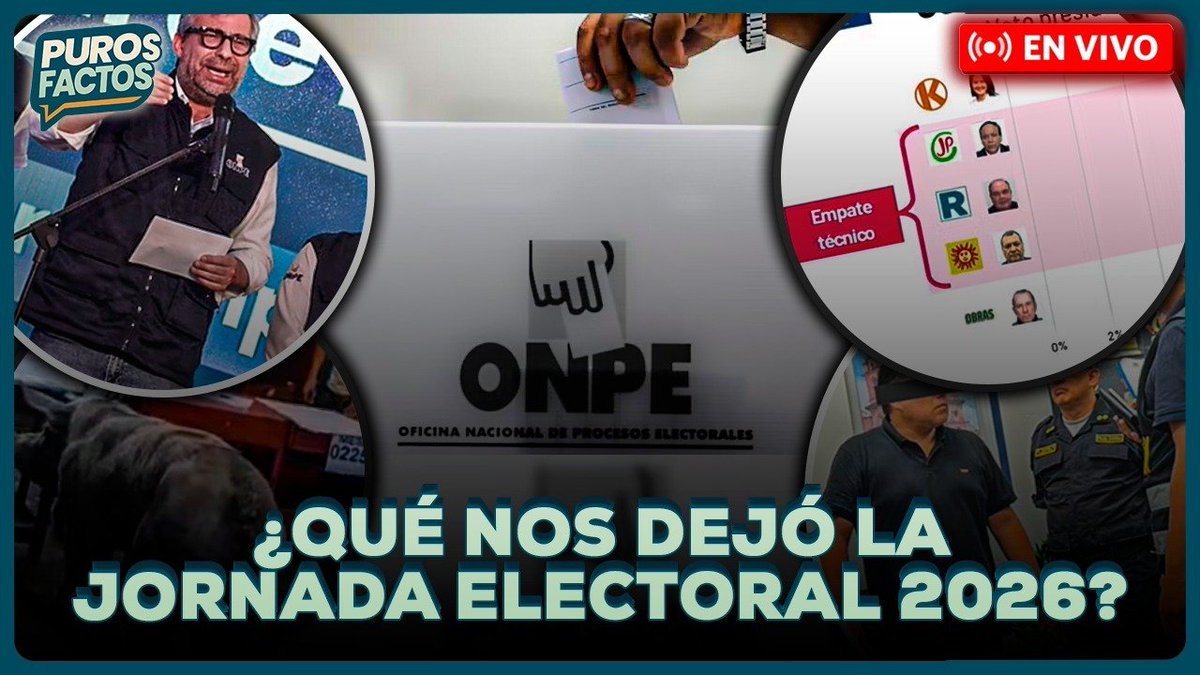 RPPNoticias's tweet photo. 🚨 EN VIVO | SE LLEVÓ A CABO LA JORNADA ELECTORAL 2026 EN EL PERÚ: ¿QUÉ NOS DEJÓ?
👉🏻https://t.co/rJZb372Bqa
#PUROSFACTOS https://t.co/qplLEHG7R8