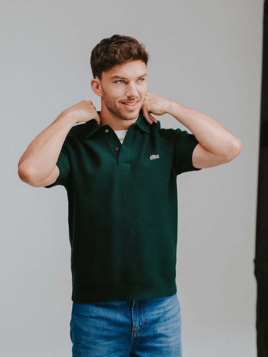wtf1official's tweet image. Lacoste x Pierre Gasly 🐊

The Alpine driver has been named as a Global Ambassador for the French brand, specifically their famous Polo shirt.

And how about that polo made entirely of crocodile logos! 😍