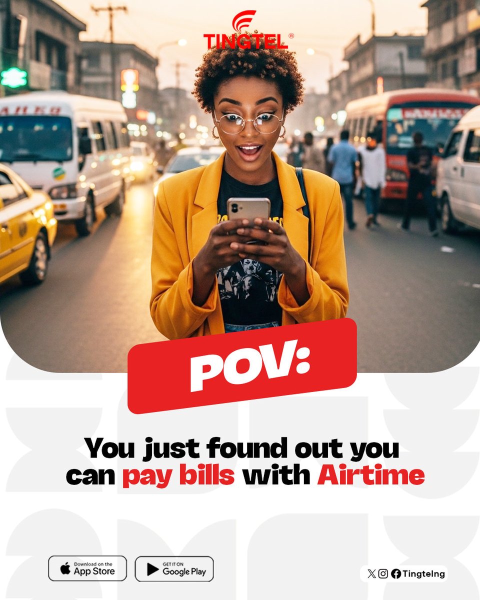 TingtelNG's tweet image. What if your airtime could pay your bills?

Good news, it already can with Tingtel. Use your airtime for essential payments anytime, anywhere.

Download The Tingtel Appnow and start paying your bills smarter, faster, and easier. 

#airtime #airtimetocash #tingtelng #tuesday #fyp