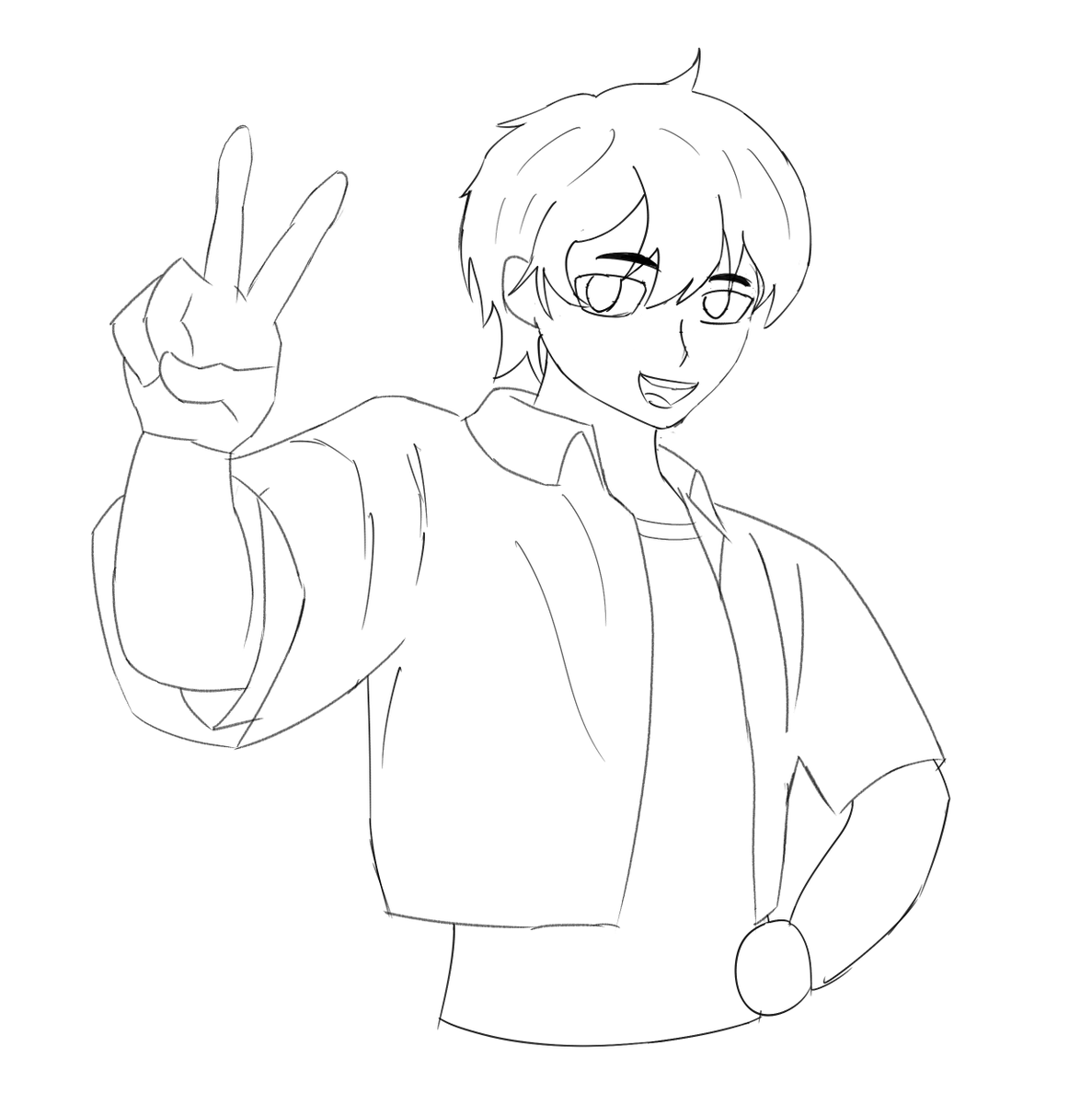 AudwolfYT's tweet photo. On Day 14 of learning how to draw, I tried to create an OC, but it ended up looking very generic :Þ. I also tried drawing clothes for the first time, but it didn’t turn out as well as I had hoped https://t.co/4mSEOrapQk