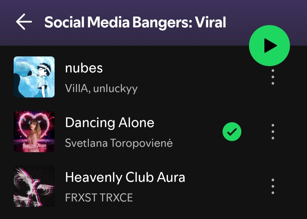 LanaToro21's tweet image. #Gratitude #MusicLovers 

I don't have IG &amp;amp; Tik-Tok but I thank @ Schonfelder Entertainment Music for submitting my song "Dancing Alone" to his Playlist "Social Media Bangers" 🎶❤️‍🔥📀❤️‍🔥🎶

Hot Tracks here🔥💯👇💯🔥
open.spotify.com/playlist/38Pdw…