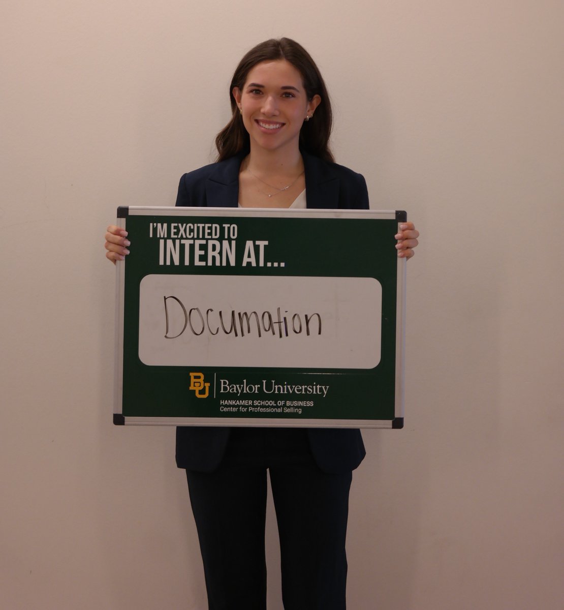 Wishing Sydney Cox a summer of growth and hands-on experience with DOCUmation. #DOCUmation #BaylorProSales