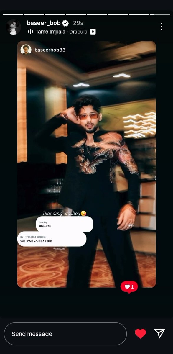 SRKTHEKING10's tweet photo. Starboy @Baseer_Bob 
When Real Nd Loyal Fans do something trending hona hi hai 🤙🔥❤️

WE LOVE YOU BASEER

#BaseerAli #BaseerSquad https://t.co/8IBxdwJRhU