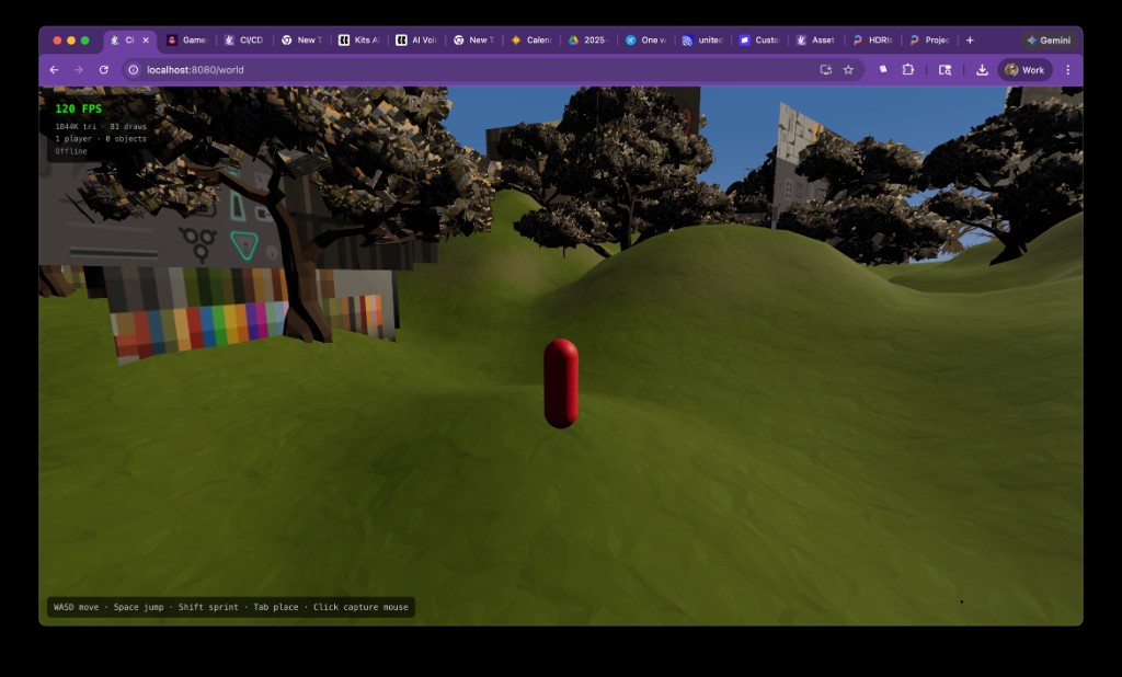 Your browser game will probably die the same way: beautiful concept, pretty scene, frame budget gone before gameplay.

The fix: test the ugly question first. Can it hold 60fps with 500 objects?

That baseline now powers Cinevva's shared open world.

app.cinevva.com/blog/2026-02-2…