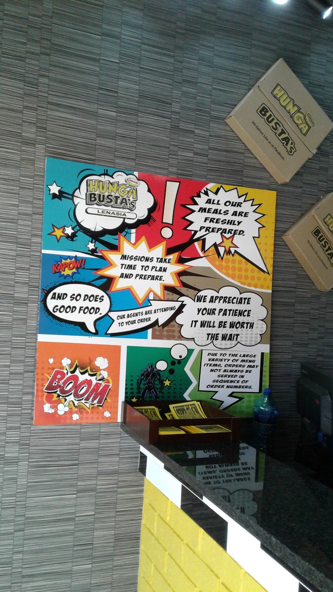 BackmanMedia's tweet photo. 🥰 Bold Branding That Makes a Statement 💫

#BackmanMedia is proud to have produced this vibrant interior signage for @hunga_bustas in Lenasia.

Designed as a striking comic-style board, the signage enhances the restaurant’s visual appeal while reinforcing its energetic bran. 😊 https://t.co/MC9pdMcdFD
