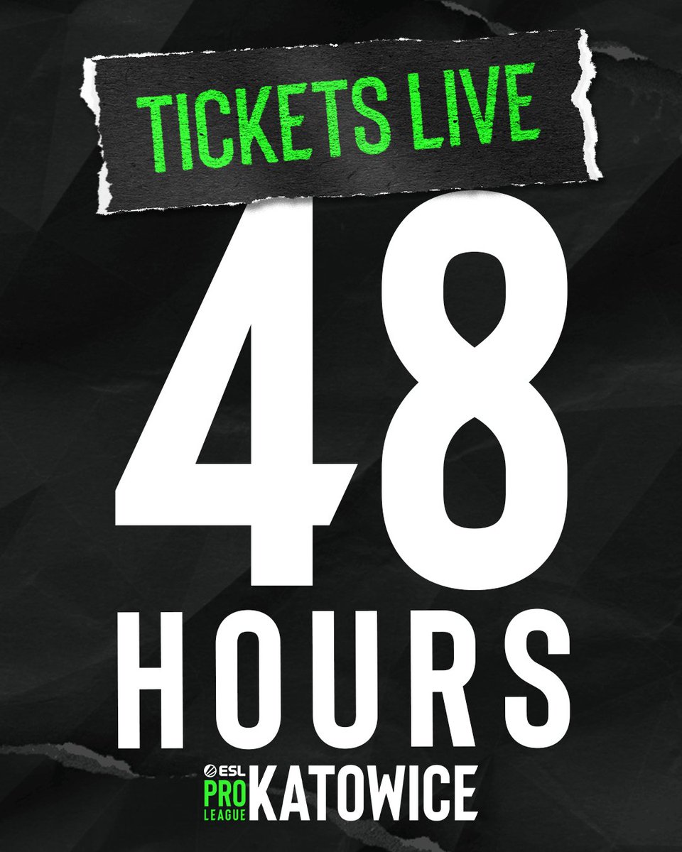 ESLCS's tweet image. Just 48 hours remain until #ESLProLeague Katowice tickets go LIVE 🇵🇱

The presale is LIVE NOW so check your eligibility on our website 👇