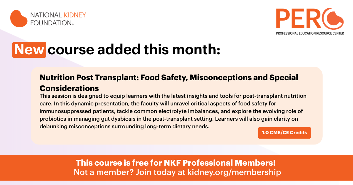 NKF_NephPros's tweet image. Nutrition Post Transplant: Food Safety, Misconceptions and Special Considerations

Topics include
• Food safety for immunosuppressed patients
• Electrolyte imbalances
• Gut dysbiosis and probiotics

📚 bit.ly/4sb0Zyr

#Medicine #Nutrition #Transplant #Nephrology
