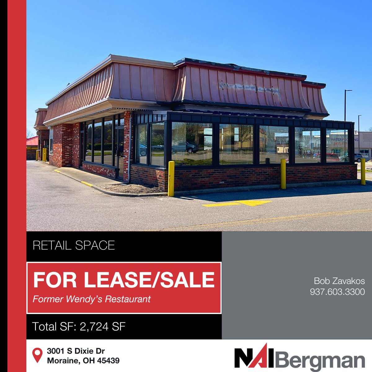 Just Listed | 2,724 SF retail space for lease/sale at 3001 S Dixie Dr.

For more information, please contact Bob Zavakos or visit: 1l.ink/DRFFD7T

#NAIBergman #CRE #RetailSpace