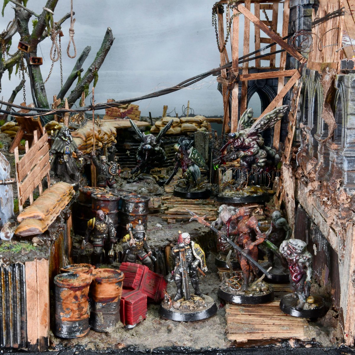 WargamesIll's tweet image. This month, James reports on a Trench Crusade battle at WiTowers between the diseased Cult of the Black Grail and New Antioch’s Prussian Stosstruppen.

Order the issue: buff.ly/lVuL5q2

Read in The Vault: buff.ly/GYr0rsQ

#TerrainTuesday #Terrain @TrenchCrusade