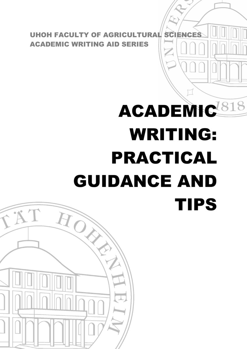 MushtaqBilalPhD's tweet image. Here's a free 108-page guide to academic writing by the University of Hohenheim

Download the PDF by clicking the link below

Follow Silvi on LinkedIn for more tips and free resources on academic writing.

linkedin.com/feed/update/ur…