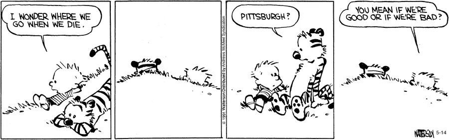 Calvinn_Hobbes's tweet image. The real question isn’t where we go. It’s whether the answer changes based on how you lived.
#CalvinandHobbes #DeepThoughts